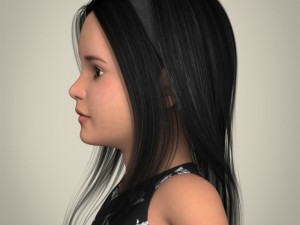 realistic little girl 3D मॉडल