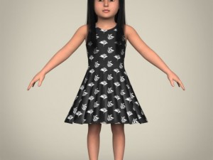 realistic little girl 3D मॉडल