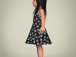 realistic little girl 3D मॉडल