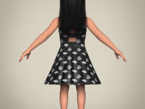 realistic little girl 3D मॉडल