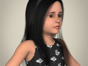 realistic little girl 3D मॉडल