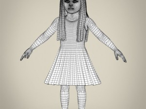 realistic little girl 3D मॉडल