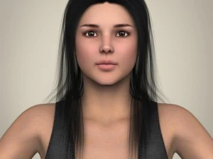 यथार्थवादी सुंदर लड़की 3D मॉडल