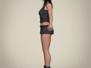 realistic beautifuly girl 3D 模型