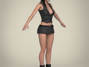 realistic beautifuly girl 3D 模型