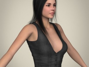 realistic beautifuly girl 3D 模型
