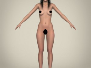 realistic beautifuly girl 3D 模型