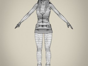 realistic beautifuly girl 3D 模型