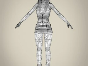 realistic beautifuly girl 3D Model