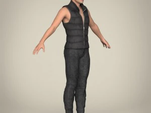 realistic young handsome man 3D Model