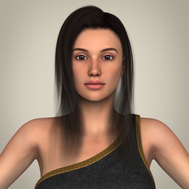 Realistic young gorgeous woman 3D मॉडल .c4d .max .obj .3ds .fbx .stl .blend 