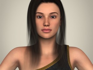 Realistic young gorgeous woman Modello 3D