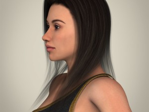 Realistic young gorgeous woman 3D मॉडल