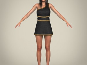 Realistic young gorgeous woman 3D मॉडल