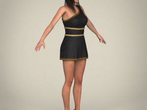 Realistic young gorgeous woman 3D मॉडल