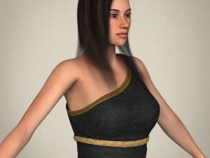 Realistic young gorgeous woman 3D मॉडल