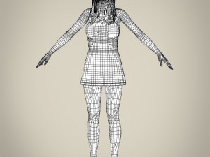 Realistic young gorgeous woman 3D मॉडल