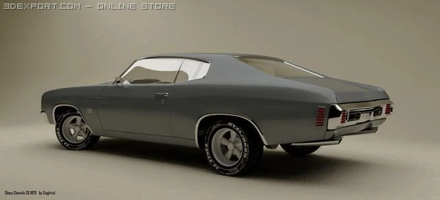 chevrolet chevelle ss 1970 Model 3D .c4d .max .obj .3ds .fbx .stl .blend 