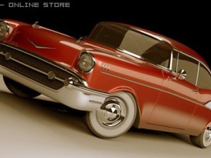 chevrolet bel air 1957 3D मॉडल