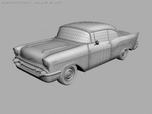chevrolet bel air 1957 Model 3D
