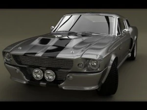 ford mustang shelby gt 500 1967 Model 3D