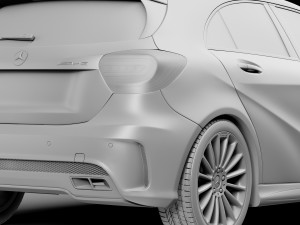 Mercedes-benz a45 amg 3D 모델
