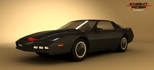 knight rider  k2000 3D Модель .c4d .max .obj .3ds .fbx .stl .blend 