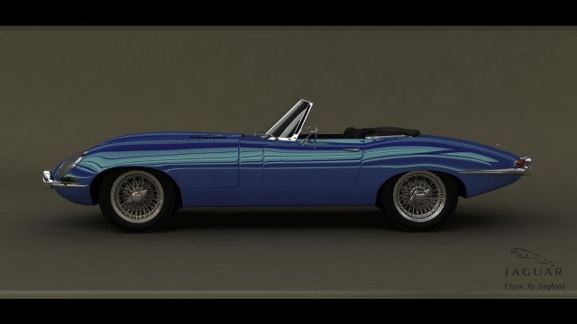 jaguar etype convertible 3D 模型 .c4d .max .obj .3ds .fbx .stl .blend 
