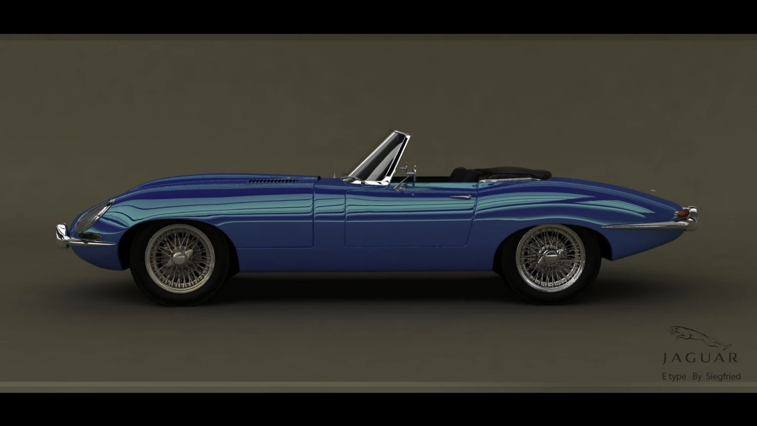 jaguar etype convertible 3D Model .c4d .max .obj .3ds .fbx .stl .blend 