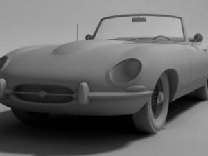 jaguar etype convertible 3D 模型