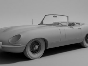 jaguar etype convertible 3D 模型