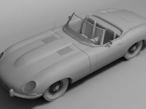 jaguar etype convertible 3D 模型