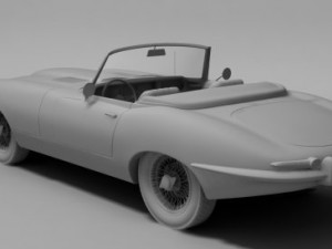 jaguar etype convertible 3D 模型