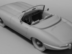 jaguar etype convertible 3D 模型