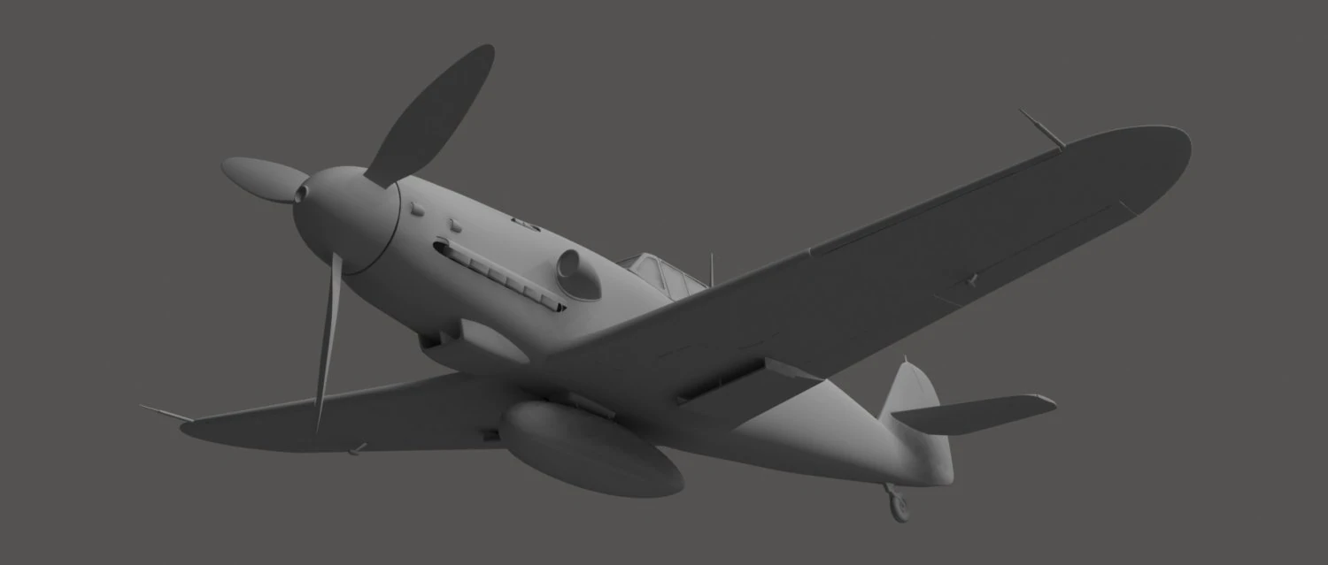 messerschmitt bf 109 3D Model .c4d .max .obj .3ds .fbx .stl .blend 