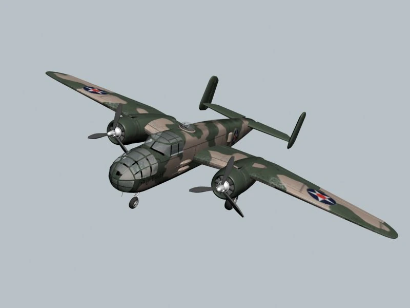 b25 mitchell 3D Model .c4d .max .obj .3ds .fbx .stl .blend