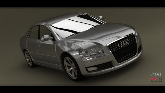 audi a8 w12 3D Modell .c4d .max .obj .3ds .fbx .stl .blend 