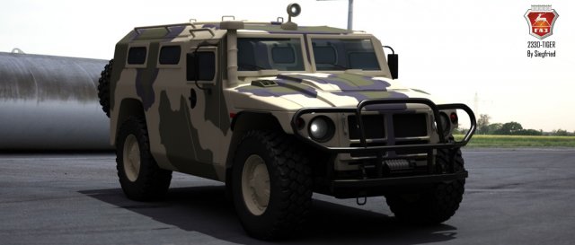tiger gaz 2330 3D 모델 .c4d .max .obj .3ds .fbx .stl .blend 
