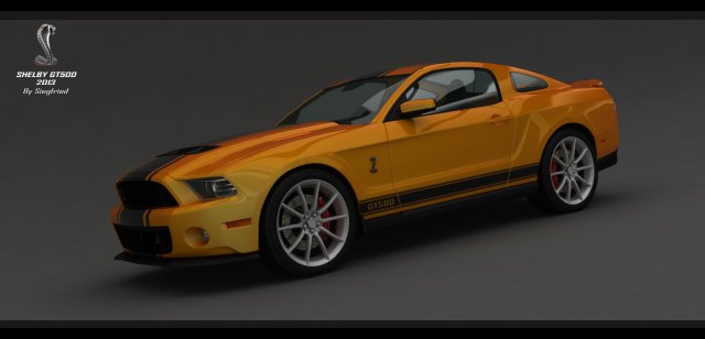 mustang shelby gt500 2013 Model 3D .c4d .max .obj .3ds .fbx .stl .blend 