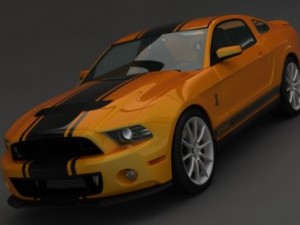 mustang shelby gt500 2013 Model 3D