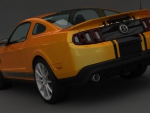 mustang shelby gt500 2013 Model 3D