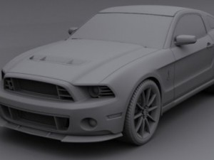 mustang shelby gt500 2013 Model 3D