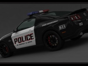 mustang shelby gt500 super snake police patrol Model 3D