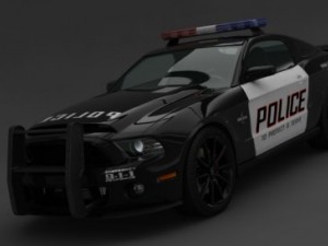mustang shelby gt500 super snake police patrol Model 3D