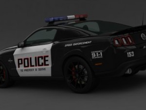 mustang shelby gt500 super snake police patrol Model 3D