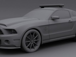 mustang shelby gt500 super snake police patrol Model 3D