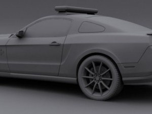 mustang shelby gt500 super snake police patrol Model 3D