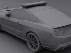 mustang shelby gt500 super snake police patrol Model 3D