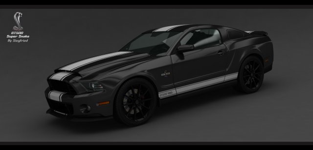 mustang shelby gt500 super snake 2013 3D 모델 .c4d .max .obj .3ds .fbx .stl .blend 