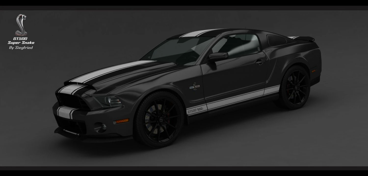 mustang shelby gt500 super snake 2013 3D Model .c4d .max .obj .3ds .fbx .stl .blend 